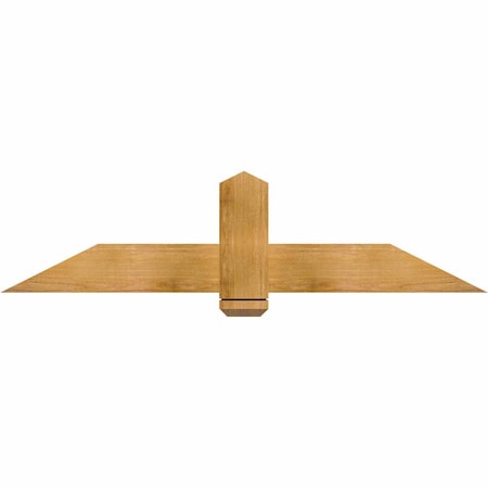 Ekena Millwork Eugene Rough Sawn Timber Gable Bracket, Western Red Cedar, 60"W x 15"H x 2"D x 6"F, 6/12 Pitch GBW060X15X0206EUG00RWR